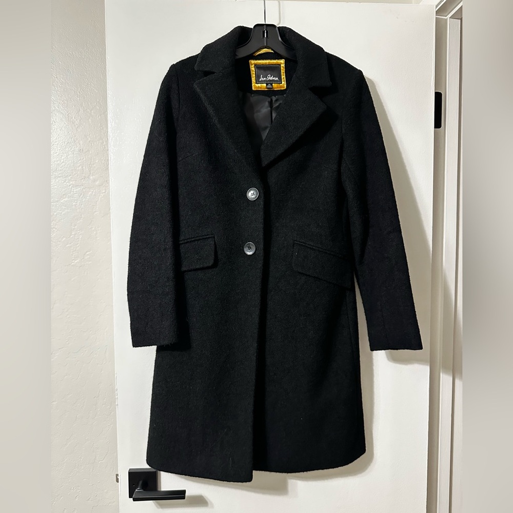 Sam Edelman Black Wool Blend Coat